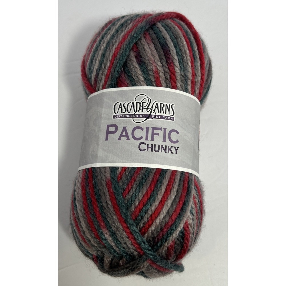 Cascade Yarns Pacific Chunky Fire & Smoke Color 604 Acrylic & Wool